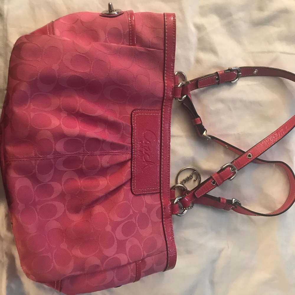 Pink coach purse